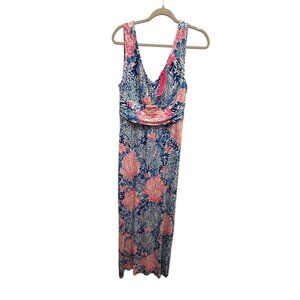 Lilly Pulitzer Sloane Jersey Maxi Dress Resort Sway With Me Sz‎ Large NEW $198